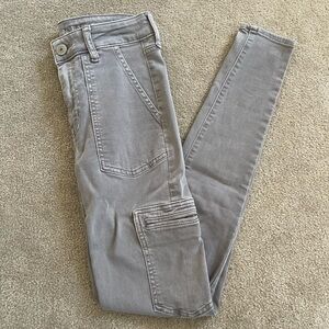 American Eagle Women’s Grey Cargo Skinny Jeans